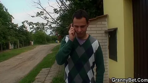 Younger Stranger Doggy-fucks 60 Years Old Mature