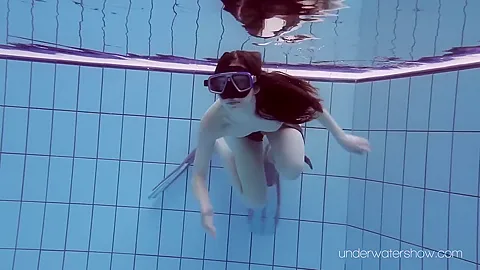 Roxalana Hot Redhead Pool Swimming