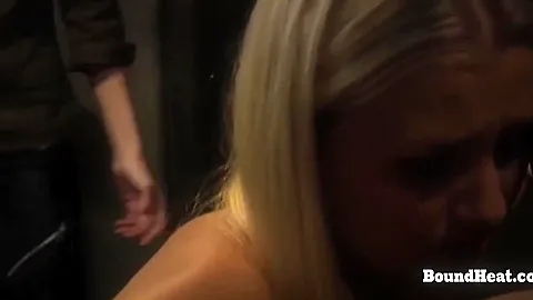 Two Tied Up Lesbian Slaves Whipped And Punished Together