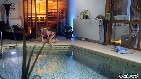 Sensual Steaming Hot Sex By The Pool With Cum On Tits