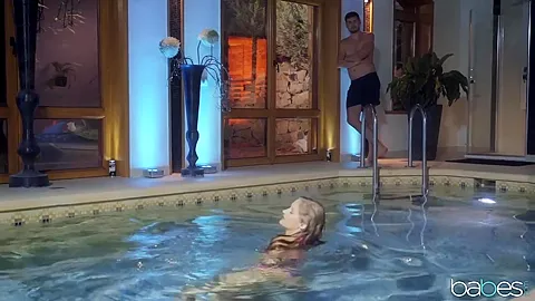 Sensual Steaming Hot Sex By The Pool With Cum On Tits