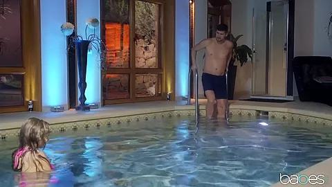 Sensual Steaming Hot Sex By The Pool With Cum On Tits