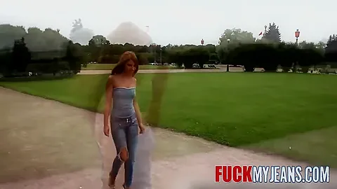Pierced Redhead Slut In Jeans Rough Asshole Fucking