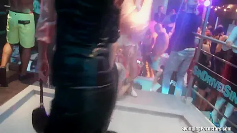 Slutty party chicks dancing and fucking