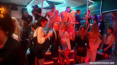 Slutty party chicks dancing and fucking