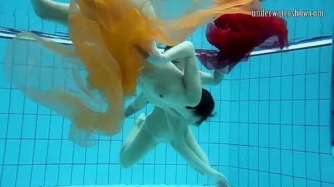Two Hotties Submerged Underwater