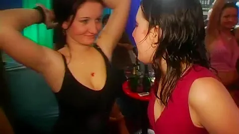 Dirty chicks suck cocks in public