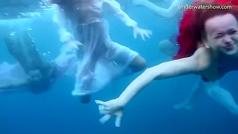Hot Erotics In The Sea With 3 Girls
