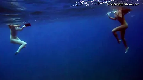 Submerged Hot Babes Underwater