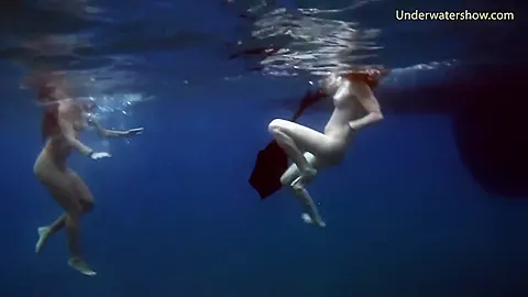 Submerged Hot Babes Underwater