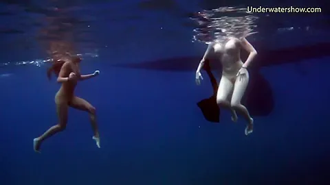 Submerged Hot Babes Underwater