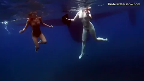 Submerged Hot Babes Underwater