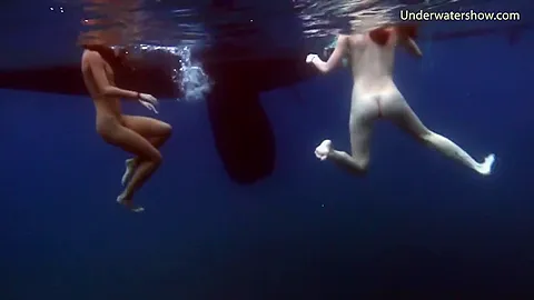 Submerged Hot Babes Underwater