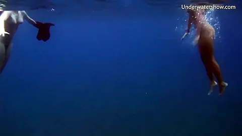 Submerged Hot Babes Underwater