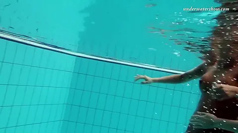 Nina Markova And Zlata Oduvanchik Swimming Naked In The Pool