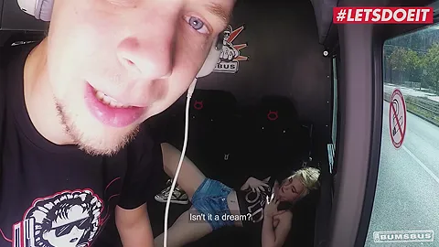 LETSDOEIT - Big Tits teen 18+ Lia Louise Gets Fucked and Facialized In The Sex Bus