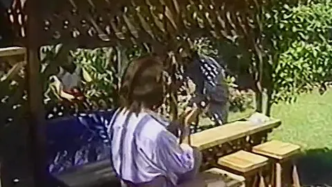 Vintage amateur orgy with two couples in the backyard