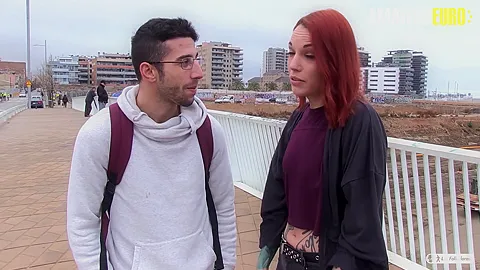 AMATEUREURO - Hot Spanish Redhead Pornstar Fucks a Fan and Swallows His Cum