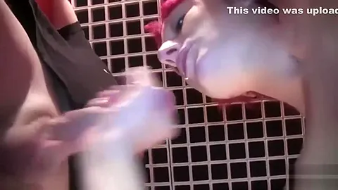 Sexy Petite Redhead in Sperm Gangbang