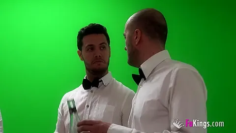 Sasha fucks her date and the waiters for diner