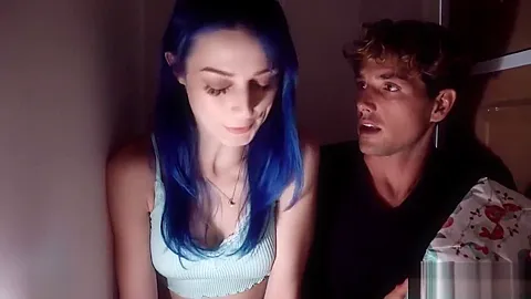 Naughty teen 18+ stepsister finally got bro for Christmas