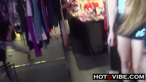 Spanish Blonde And Brunette Public Fingering
