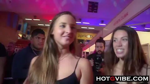 Spanish Brunette Public Fingering