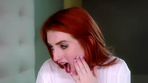 Redhead sexy chicc rides on top of her boyfriends man meat