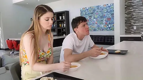 Rion fills her stepsis teen 18+ twat with his hot cum