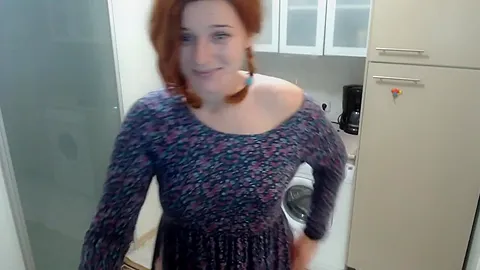 European Redhead Hairy Muff teen 18+