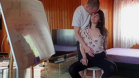 Hard fucked and cum in stepsister pussy for help with lessons