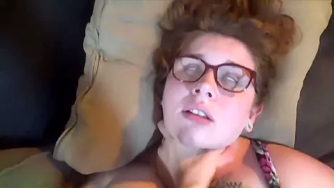Redhead teen 18+ in Glasses Rough Fuck Through Ripped Stockings
