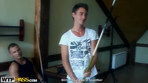 Fellows trying to seduce cute girls to screw