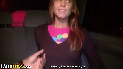 Young and naughty chick Mancy is agreed to suck some dick and get fucked up by it in the car for some cash.