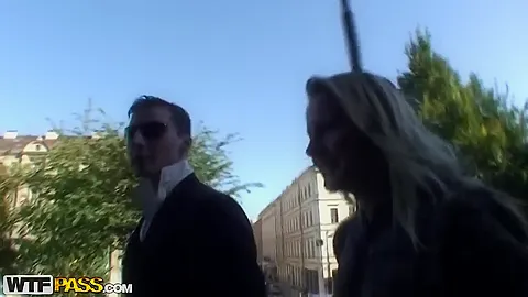 Hot Janet taking a walk over town with her handsome boyfriend