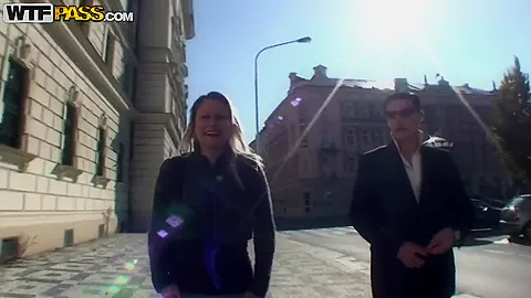 Hot Janet taking a walk over town with her handsome boyfriend
