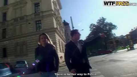 Hot Janet taking a walk over town with her handsome boyfriend
