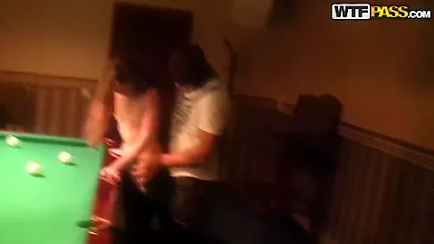 A cute virgin visits a seedy billiards hall