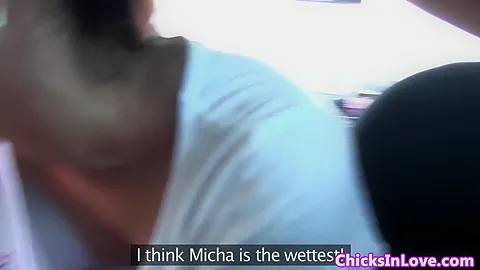 Amateur european lezzies fingering in the car