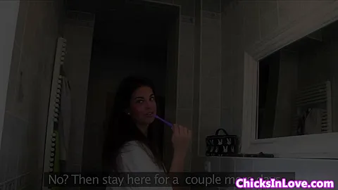Beautiful les gf pussylicking in the shower