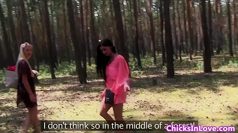 outdoor euro amateurs having lesbian fun