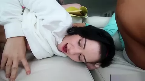 Hot babysitters shared with a huge hard dick