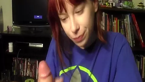 Cute teen 18+ redhead Zoe takes big cum facial