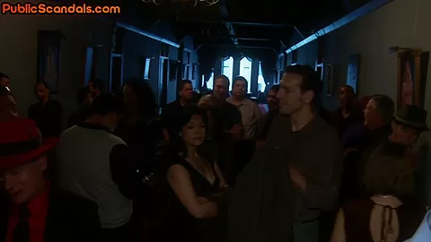 BDSM public babe rough spanked and fucked in voyeur session