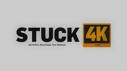 STUCK4K. Kitchen is a perfect place for horny man to fuck girl