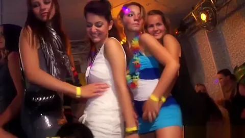 Amateur euroteen party with upskirt babes
