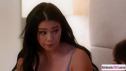 Lesbian stepdaughter facesitting big tits asian stepmom