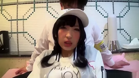 This sexy vixen gets her muff filled by four hard poles