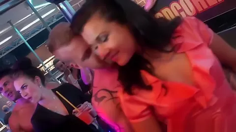 Amateur euro babes riding cock at wild party