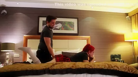 Tattooed Redhead Fucks in an Irish Hotel Room